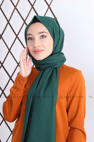 Alida - Mørk Grønn Bomull Hijab - Mirach