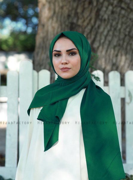 Alida - Mørk Grønn Bomull Hijab - Mirach