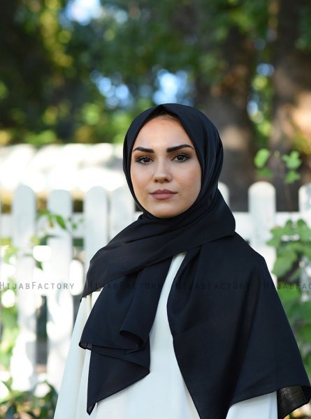 Alida - Svart Bomull Hijab - Mirach