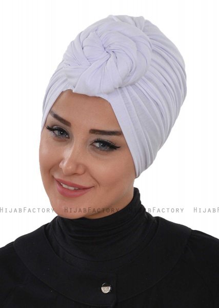Amy - Hvit Bomull Turban - Ayse Turban