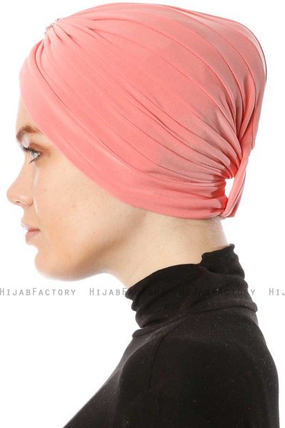 Arwa - Bringebærrød Crepe Chiffon Turban - Sehr-i Sal