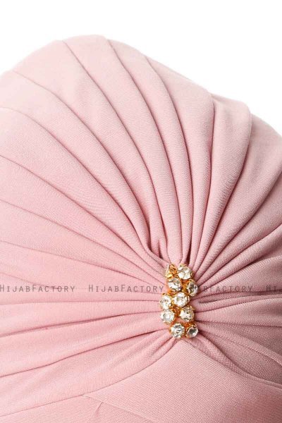 Arwa - Mørk Rosa Crepe Chiffon Turban - Sehr-i Sal