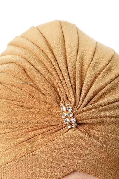 Arwa - Sennepsgul Crepe Chiffon Turban - Sehr-i Sal