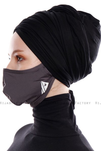Asli - Antrasitt Sport Ansiktsmaske / Ansiktsdeksel