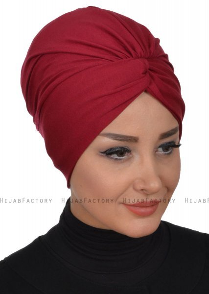 Astrid - Bordeaux Bomull Turban - Ayse Turban