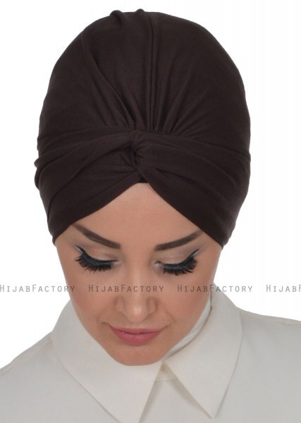 Astrid - Brun Bomull Turban - Ayse Turban