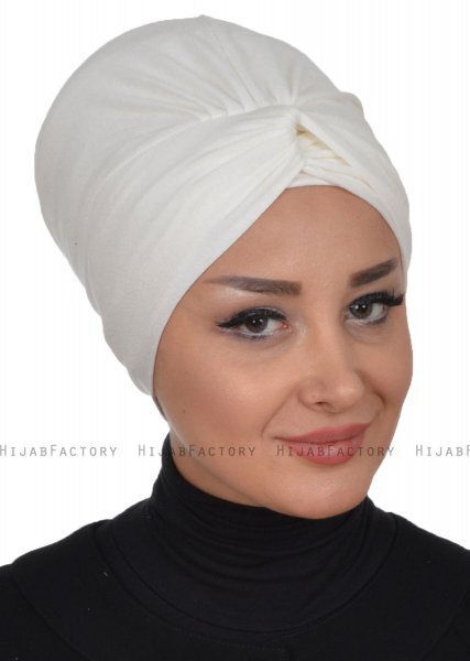 Astrid - Creme Bomull Turban - Ayse Turban