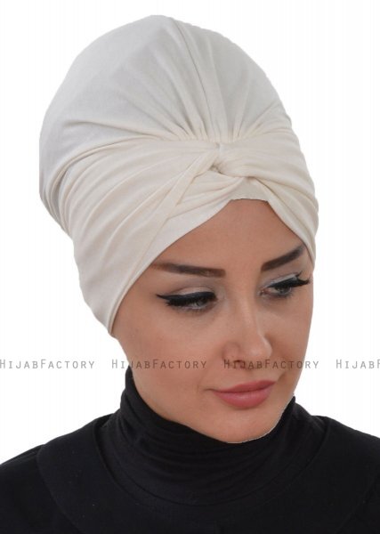 Astrid - Creme Bomull Turban - Ayse Turban