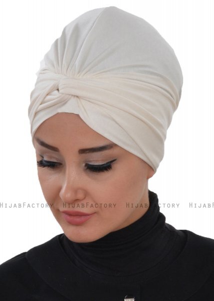 Astrid - Creme Bomull Turban - Ayse Turban