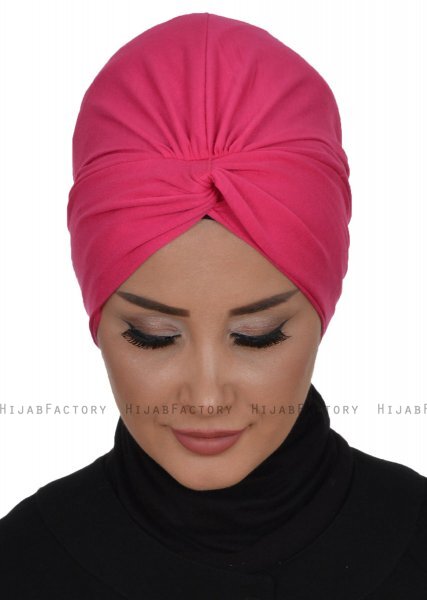 Astrid - Fuchsia Bomull Turban - Ayse Turban