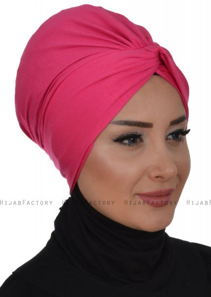 Astrid - Fuchsia Bomull Turban - Ayse Turban