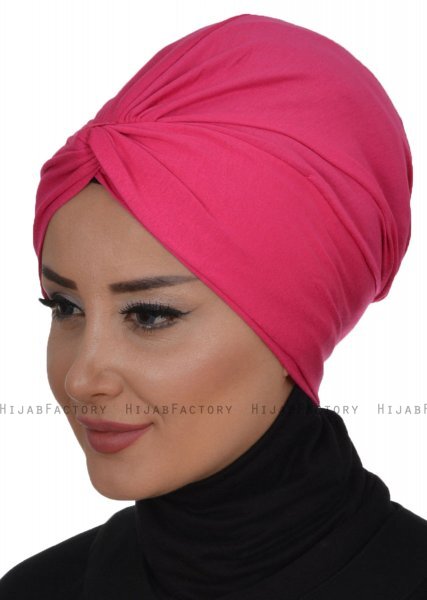 Astrid - Fuchsia Bomull Turban - Ayse Turban