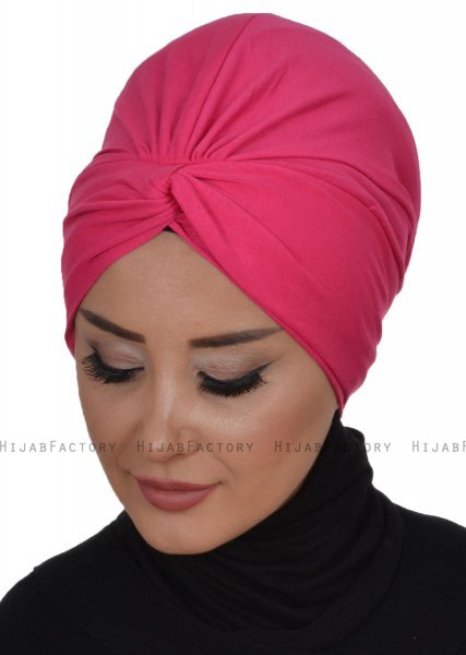 Astrid - Fuchsia Bomull Turban - Ayse Turban