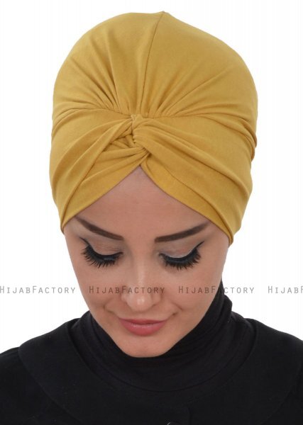 Astrid - Sennepsgul Bomull Turban - Ayse Turban