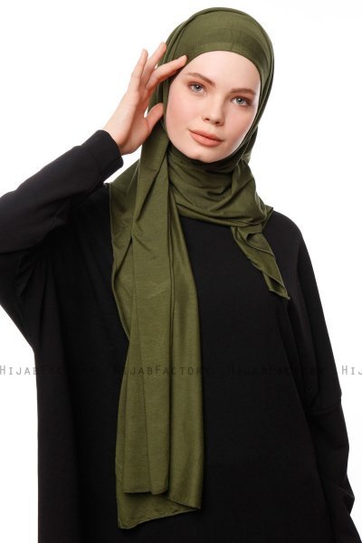 Asya - Khaki Praktisk Viskos Hijab