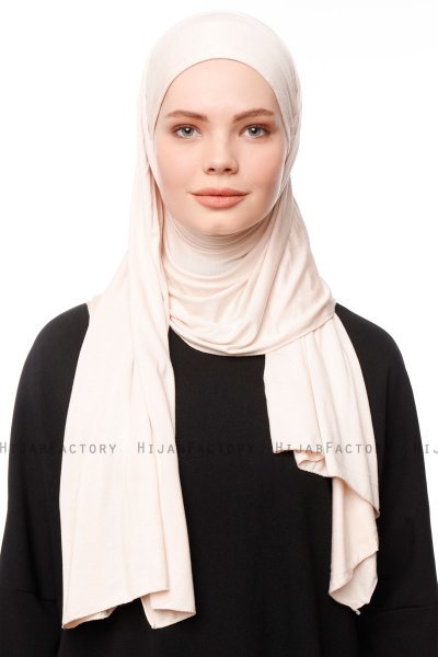 Asya - Lys Beige Praktisk Viskos Hijab