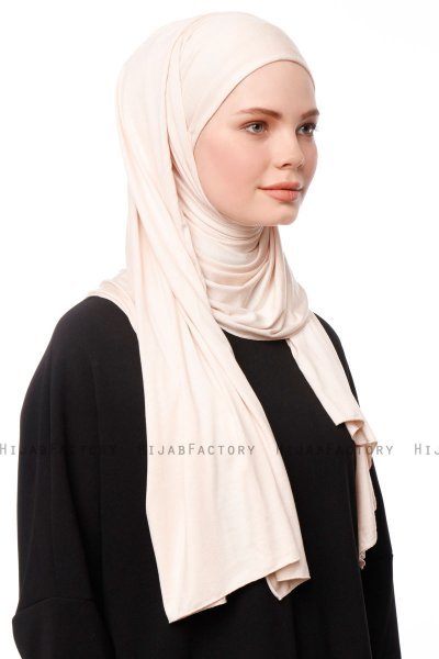 Asya - Lys Beige Praktisk Viskos Hijab