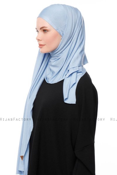 Asya - Lyseblå Praktisk Viskos Hijab