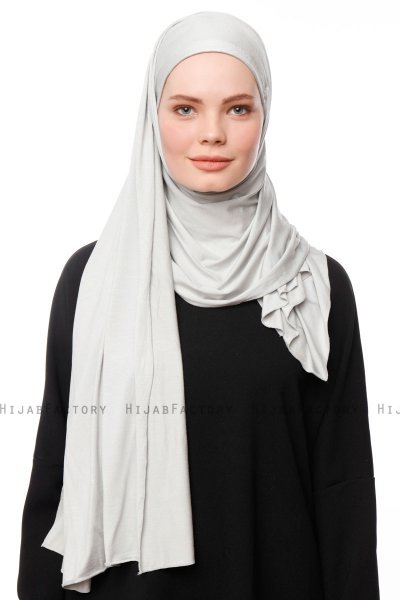 Asya - Lysegrå Praktisk Viskos Hijab