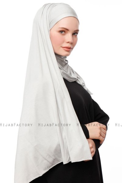 Asya - Lysegrå Praktisk Viskos Hijab
