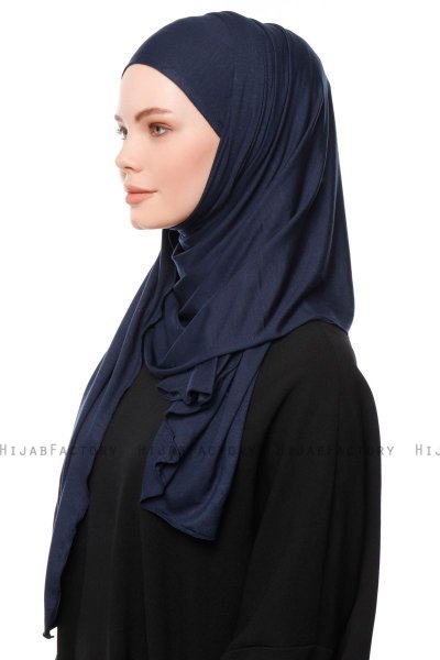 Asya - Marineblå Praktisk Viskos Hijab