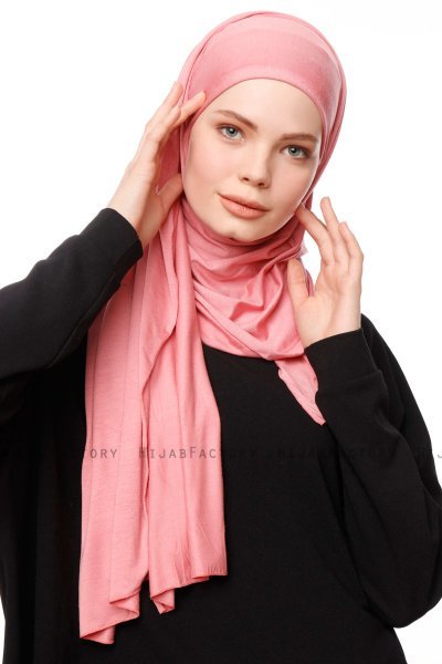 Asya - Mørk Rosa Praktisk Viskos Hijab