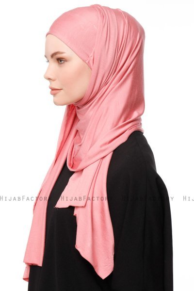 Asya - Mørk Rosa Praktisk Viskos Hijab