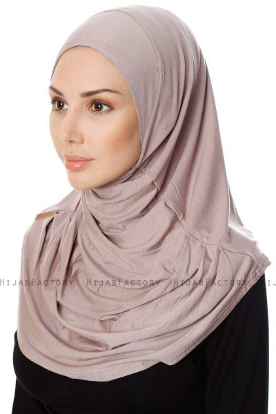 Ava - Steingrå One-Piece Al Amira Hijab - Ecardin