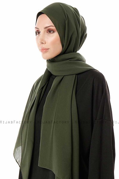 Ayla - Mørk Grønn Chiffon Hijab