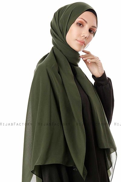Ayla - Mørk Grønn Chiffon Hijab