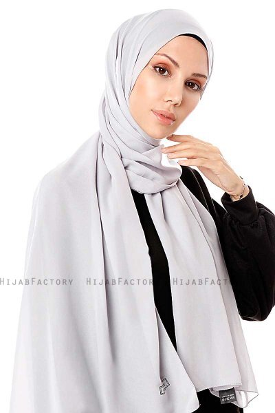 Ayla - Sølv Chiffon Hijab