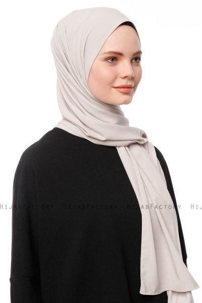 Aylin - Steingrå Medine Silk Hijab - Gülsoy