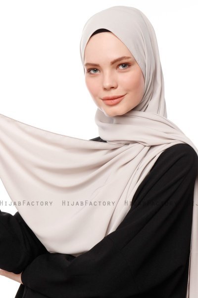 Aylin - Steingrå Medine Silk Hijab - Gülsoy