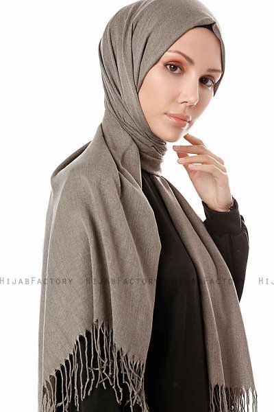 Aysel - Grå Pashmina Hijab - Gülsoy