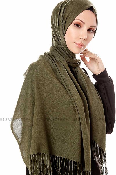 Aysel - Khaki Pashmina Hijab - Gülsoy