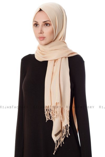 Aysel - Lys Beige Pashmina Hijab - Gülsoy
