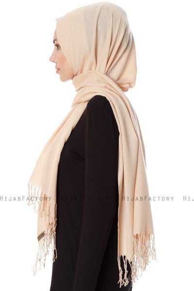 Aysel - Lys Beige Pashmina Hijab - Gülsoy