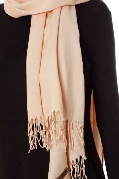 Aysel - Lys Beige Pashmina Hijab - Gülsoy