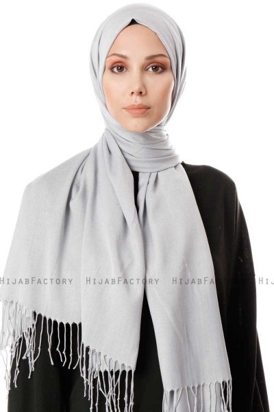Aysel - Lysegrå Pashmina Hijab - Gülsoy
