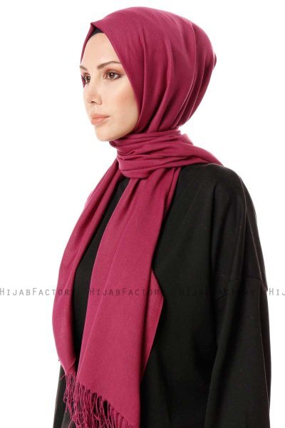 Aysel - Mørk Lilla Pashmina Hijab - Gülsoy