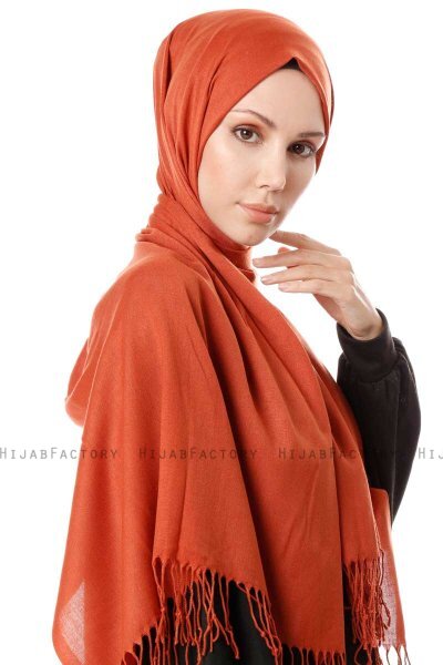 Aysel - Pale Redd Pashmina Hijab - Gülsoy
