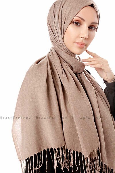 Aysel - Taupe Pashmina Hijab - Gülsoy