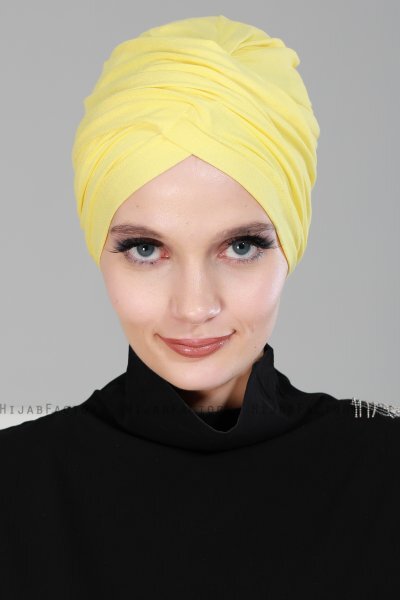 Fiona - Gul Bomull Turban - Ayse Turban