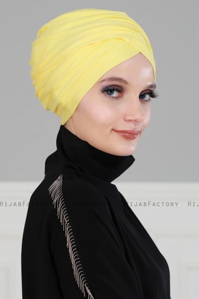 Fiona - Gul Bomull Turban - Ayse Turban