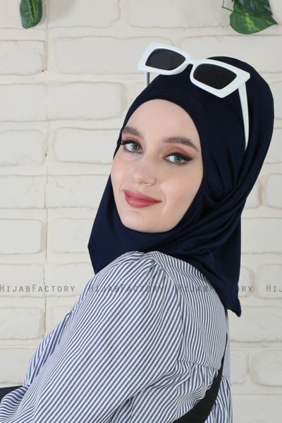 Wilda - Marineblå Bomull Hijab