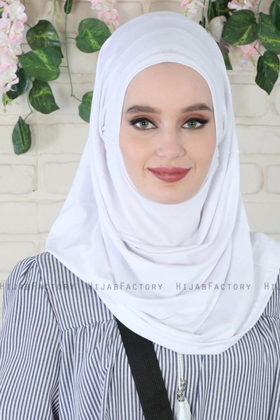 Wilda - Hvit Bomull Hijab