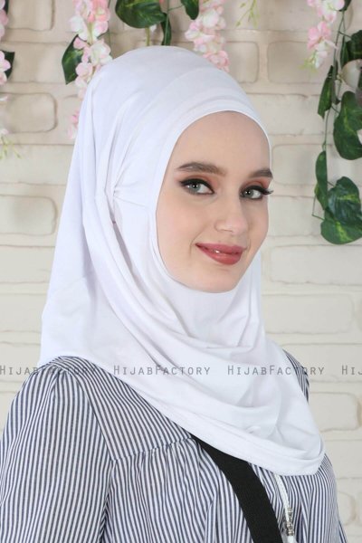 Wilda - Hvit Bomull Hijab