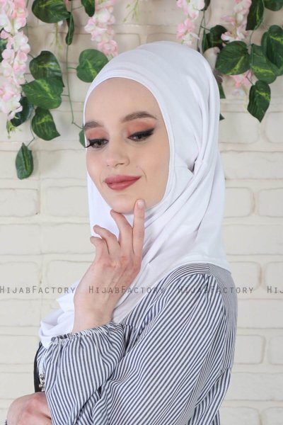 Wilda - Hvit Bomull Hijab