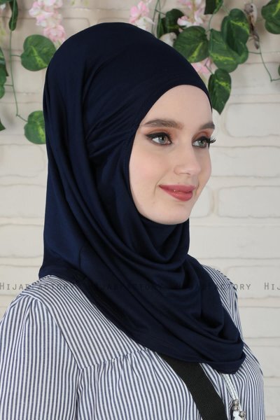 Wilda - Marineblå Bomull Hijab