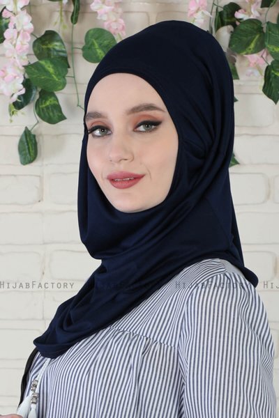 Wilda - Marineblå Bomull Hijab
